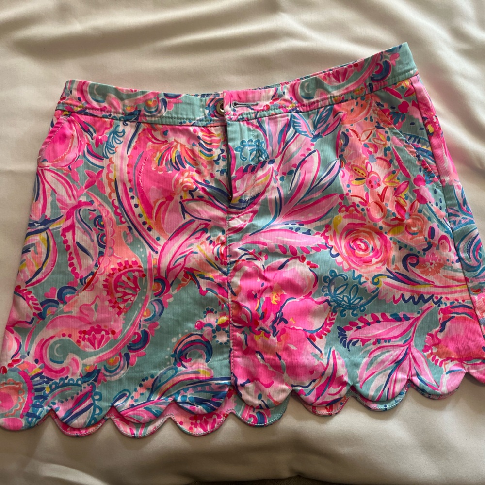 Lilly Pulitzer Pink and Blue High Waist Shorts
